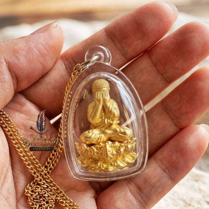 Authentic Thai Gold Amulet "Phra Pidta Setthi Anantakarn - Eternal Millionaire Buddha" - Infinite Wealth Attraction, Evil Shield & Great Luck Thai Blessing Co By RURUECHA