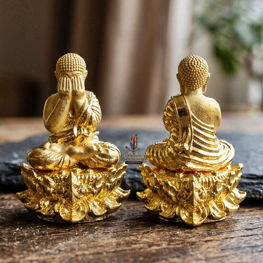 Authentic Thai Gold Amulet "Phra Pidta Setthi Anantakarn - Eternal Millionaire Buddha" - Infinite Wealth Attraction, Evil Shield & Great Luck Thai Blessing Co By RURUECHA