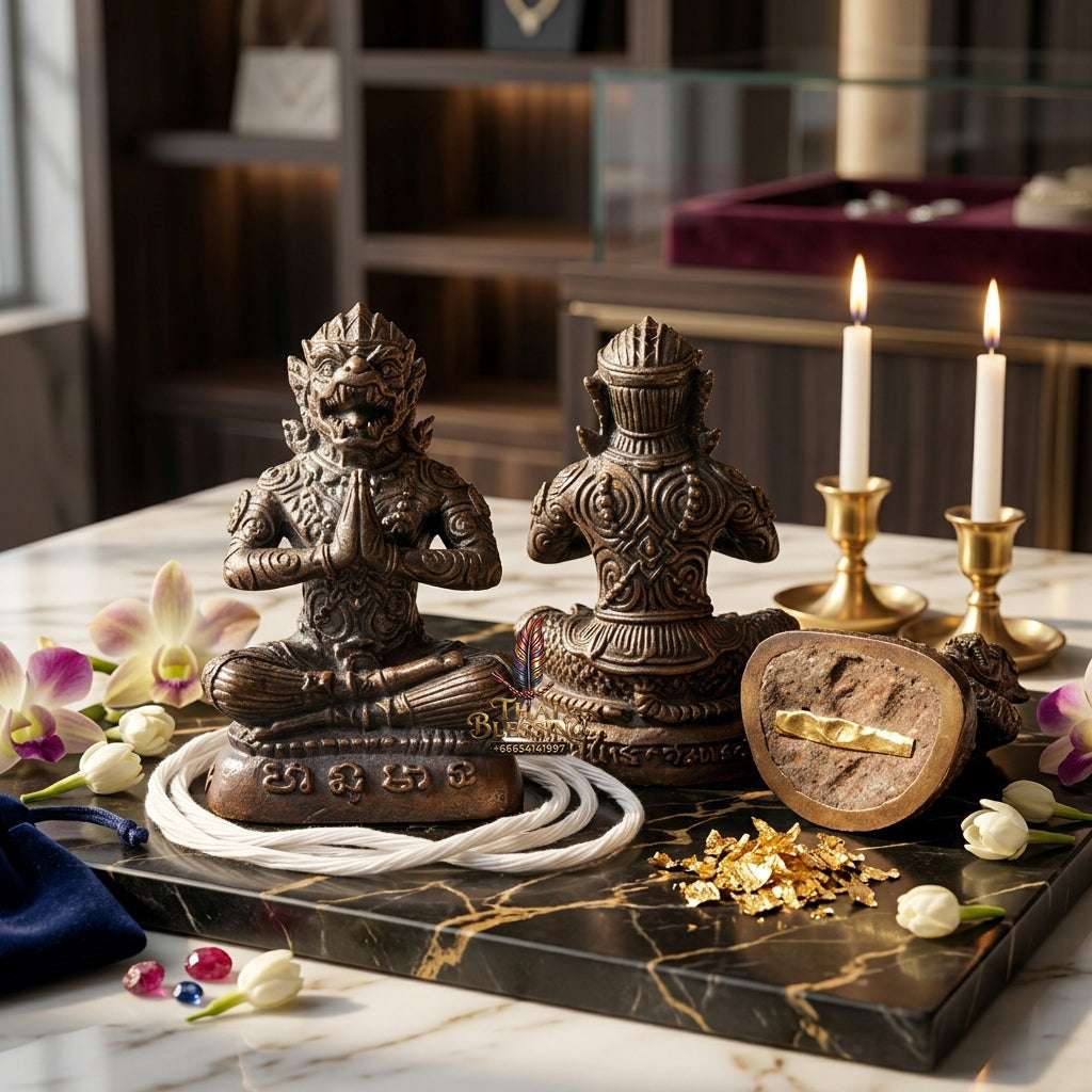 ✨ Authentic Thai "Hanuman Rai Wet" (Magic-Casting Hanuman) – Consecrated by Luang Pu Yaem & Luang Phor Up (2004) – Waterproof Acrylic Casing Thai Blessing Co By RURUECHA