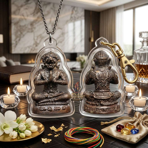 ✨ Authentic Thai "Hanuman Rai Wet" (Magic-Casting Hanuman) – Consecrated by Luang Pu Yaem & Luang Phor Up (2004) – Waterproof Acrylic Casing Thai Blessing Co By RURUECHA