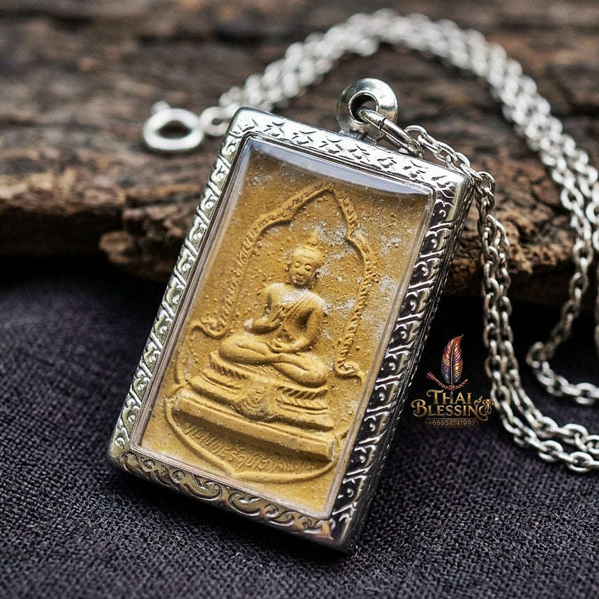 Authentic Thai Historic Royal Amulet "Phra Phut Rattanakosin Pin Klao BE 2525" - 200th Bangkok Bicentennial Anniversary Sacred Holy Powder Buddha Talisman Thai Blessing Co By RURUECHA