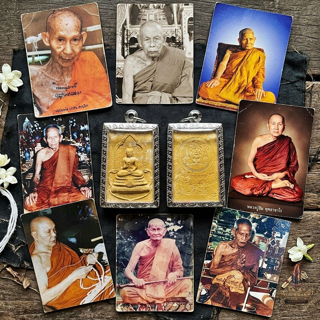 Authentic Thai Historic Royal Amulet "Phra Phut Rattanakosin Pin Klao BE 2525" - 200th Bangkok Bicentennial Anniversary Sacred Holy Powder Buddha Talisman Thai Blessing Co By RURUECHA