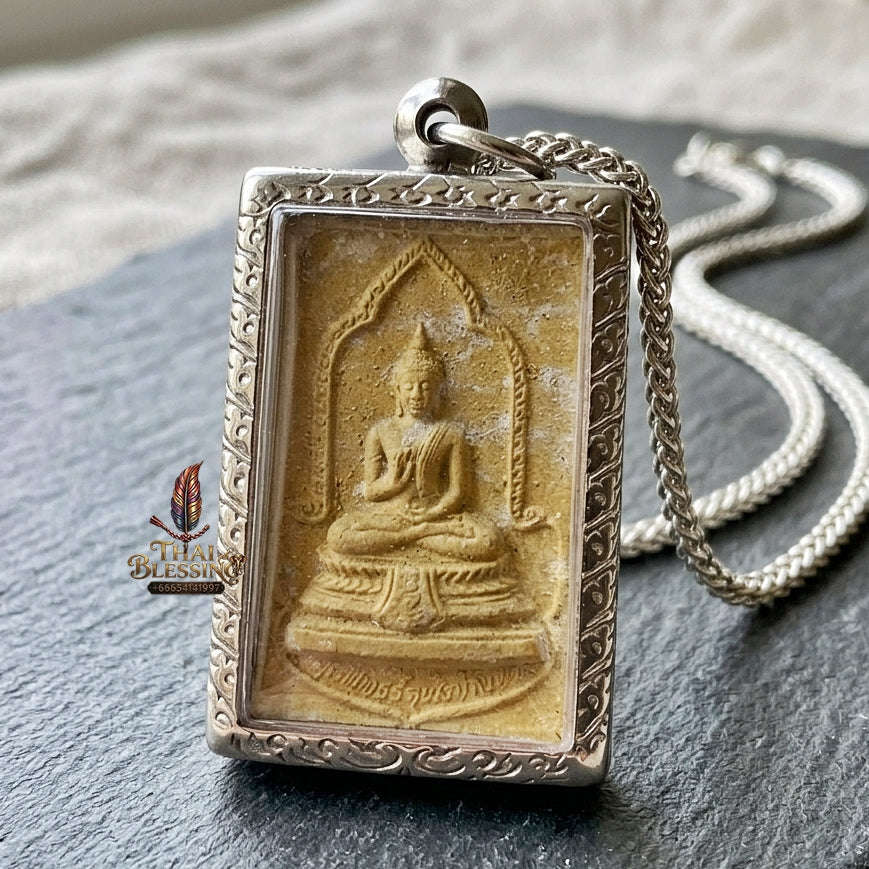 Authentic Thai Historic Royal Amulet "Phra Phut Rattanakosin Pin Klao BE 2525" - 200th Bangkok Bicentennial Anniversary Sacred Holy Powder Buddha Talisman Thai Blessing Co By RURUECHA