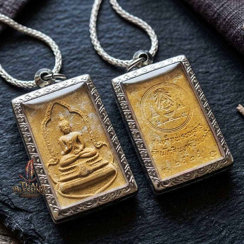 Authentic Thai Historic Royal Amulet "Phra Phut Rattanakosin Pin Klao BE 2525" - 200th Bangkok Bicentennial Anniversary Sacred Holy Powder Buddha Talisman Thai Blessing Co By RURUECHA