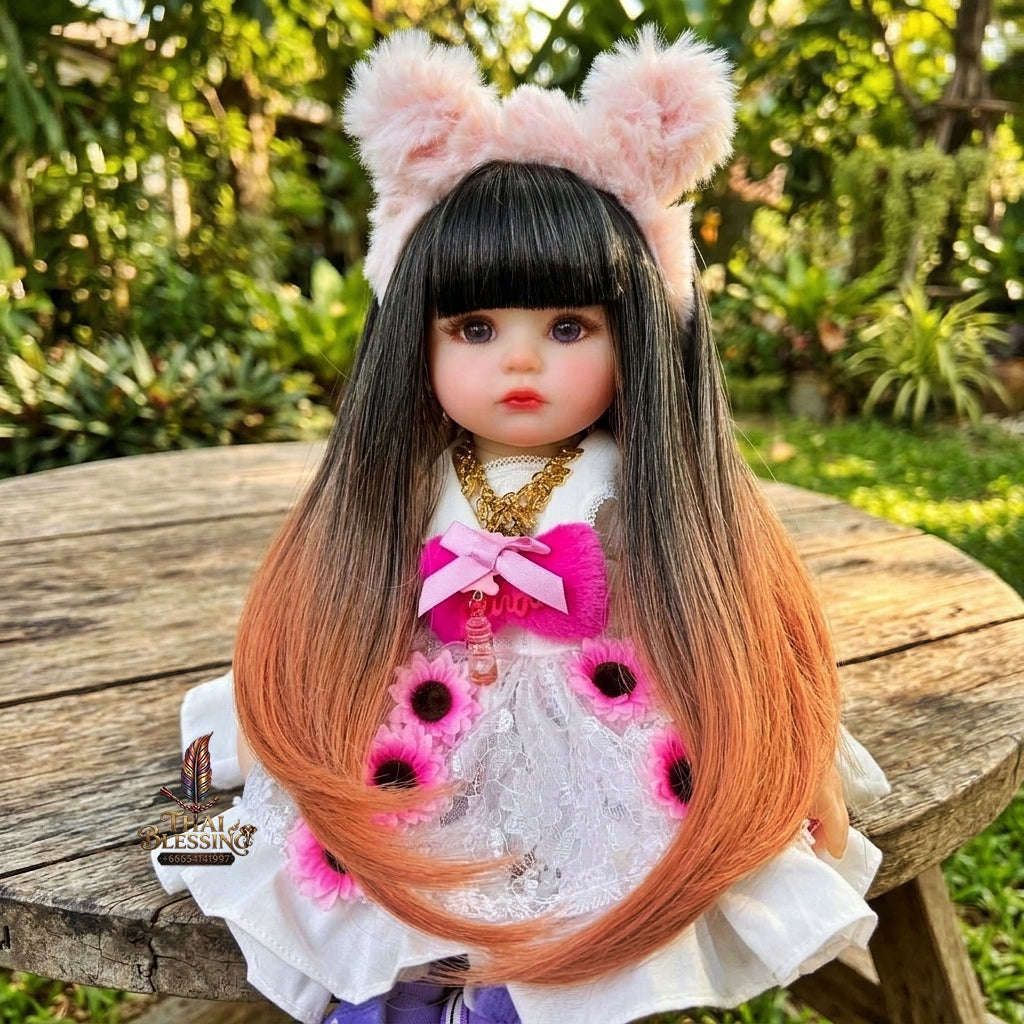 Authentic Thai Kumaree Look Thep Female Spirit Child Doll - 20-Inch Handmade Fantasy for Extreme Metta Charm, Business Wealth & Luck Thai Blessing Co By RURUECHA
