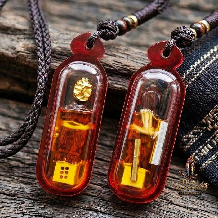 Authentic Thai Lanna Amulet "Kuman Thong Lanna - Hand-Carved Star Gooseberry Wood" - Supreme Customer Magnet, Millionaire Wealth Attraction & Business Prosperity