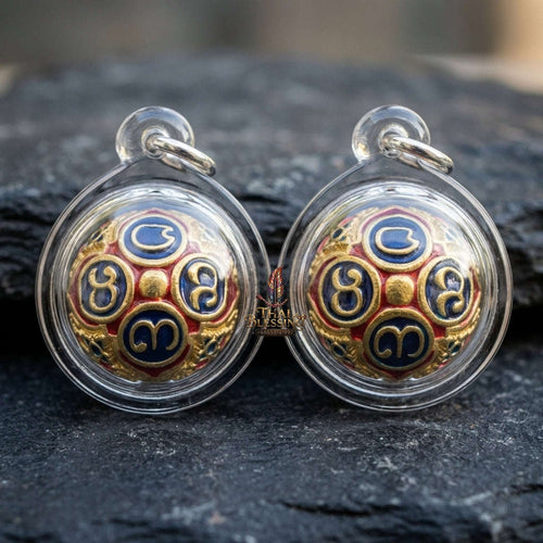 Authentic Thai Lanna Amulet "Parot Kro Khot Setthi BE 2564" - Colored Enamel Brass Sacred Mercury Bell Wealth & Protection Sphere Thai Blessing Co By RURUECHA