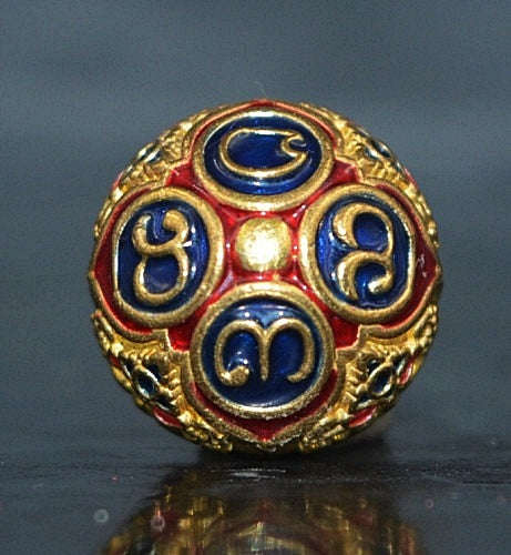 Authentic Thai Lanna Amulet "Parot Kro Khot Setthi BE 2564" - Colored Enamel Brass Sacred Mercury Bell Wealth & Protection Sphere Thai Blessing Co By RURUECHA