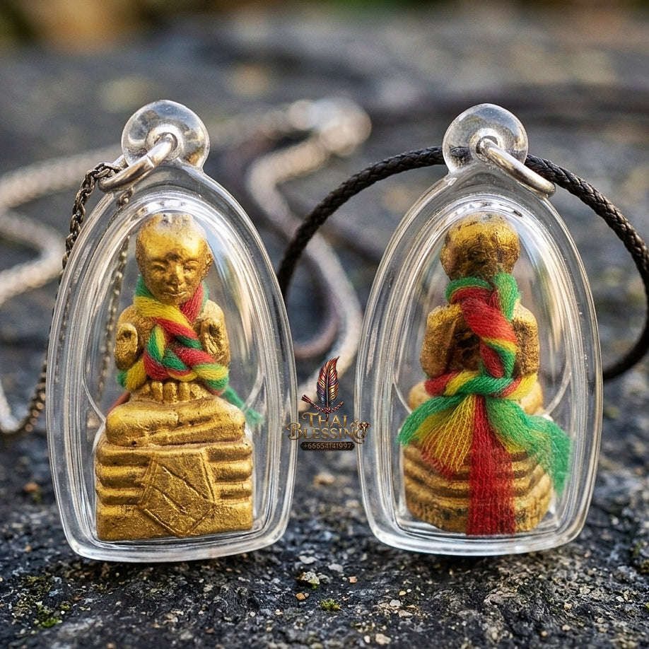 Authentic Thai Lanna Kumarn Tong "Phrai Riek Sap First Edition BE 2555" - Sacred Occult Soil & Necromantic Herb Child Spirit Talisman
