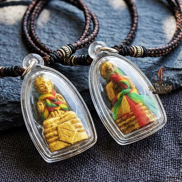 Authentic Thai Lanna Kumarn Tong "Phrai Riek Sap First Edition BE 2555" - Sacred Occult Soil & Necromantic Herb Child Spirit Talisman
