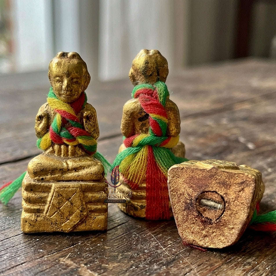 Authentic Thai Lanna Kumarn Tong "Phrai Riek Sap First Edition BE 2555" - Sacred Occult Soil & Necromantic Herb Child Spirit Talisman