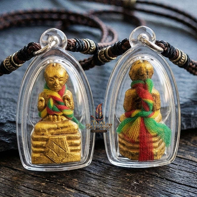 Authentic Thai Lanna Kumarn Tong "Phrai Riek Sap First Edition BE 2555" - Sacred Occult Soil & Necromantic Herb Child Spirit Talisman