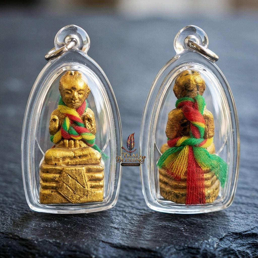 Authentic Thai Lanna Kumarn Tong "Phrai Riek Sap First Edition BE 2555" - Sacred Occult Soil & Necromantic Herb Child Spirit Talisman