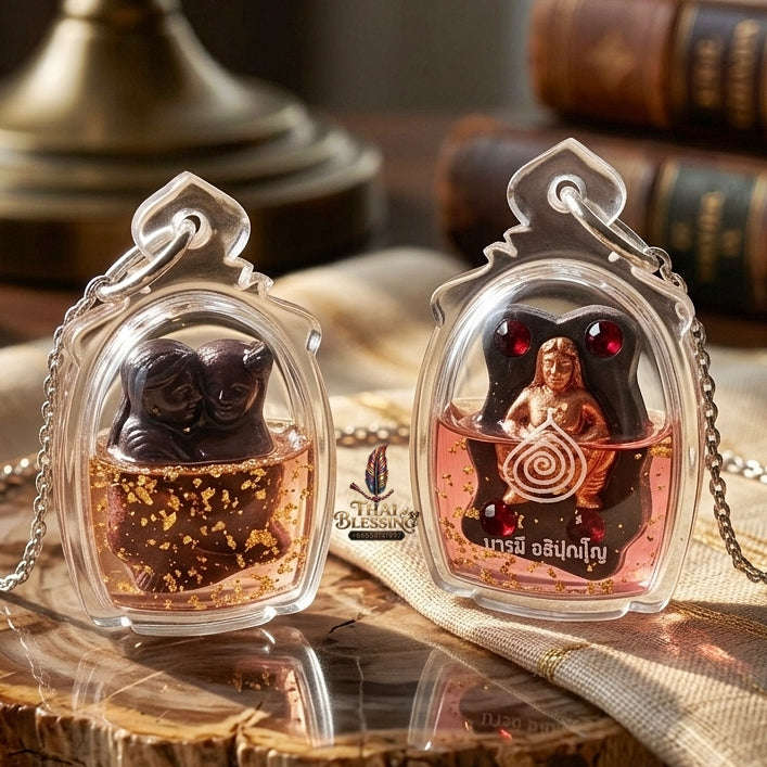 Authentic Thai Lanna Love Charm "In In Pha BE 2567" - Supreme Embracing Lovers Amulet, Eternal Passion & Wealth Attraction