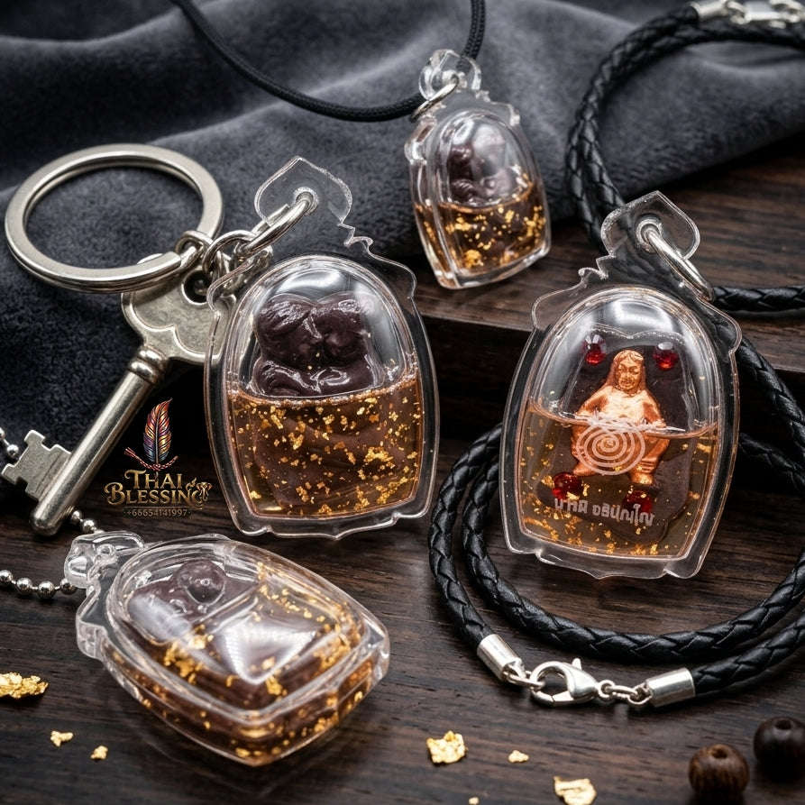 Authentic Thai Lanna Love Charm "In In Pha BE 2567" - Supreme Embracing Lovers Amulet, Eternal Passion & Wealth Attraction