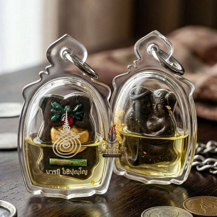 Authentic Thai Lanna Love Charm "In In Pha BE 2567" - Supreme Embracing Lovers Amulet, Eternal Passion & Wealth Attraction