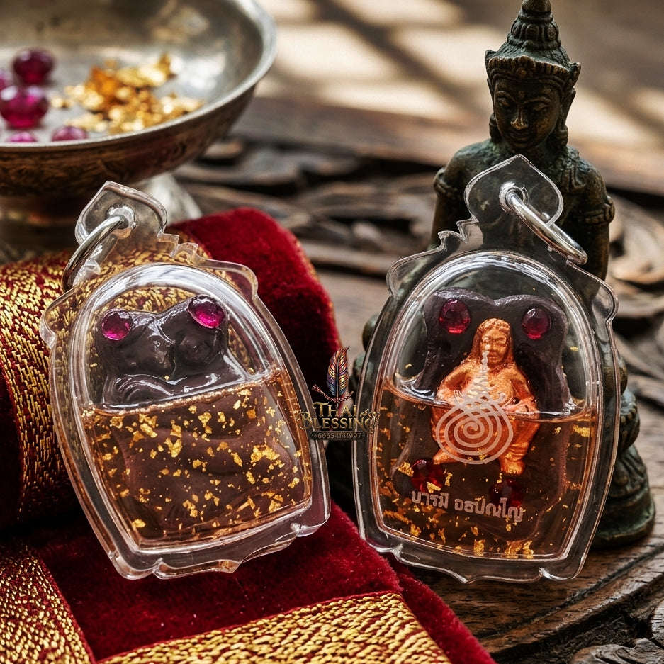 Authentic Thai Lanna Love Charm "In In Pha BE 2567" - Supreme Embracing Lovers Amulet, Eternal Passion & Wealth Attraction