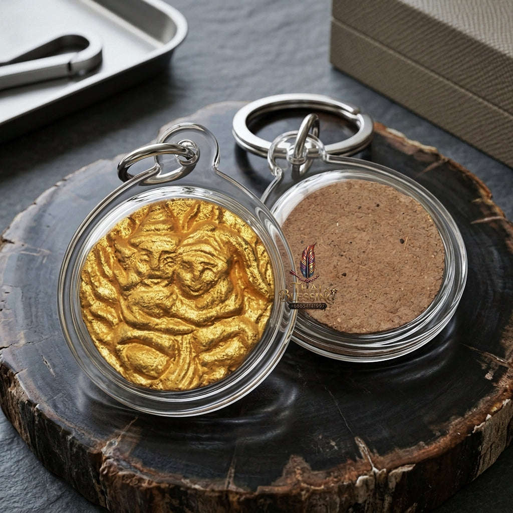 Authentic Thai Lanna Love Charm "In Pae Wae (In Kham Luang) BE 2563" - Pure Sacred Charm Medicine Powder, Pure Gold Leaf & Mind-Binding Attraction