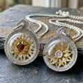 Authentic Thai Love Amulet "Dokmai Sane Silver Flower Pendant" by Archan Long Khem Mangkon (Attraction, Romance & Charm) Thai Blessing Co By RURUECHA