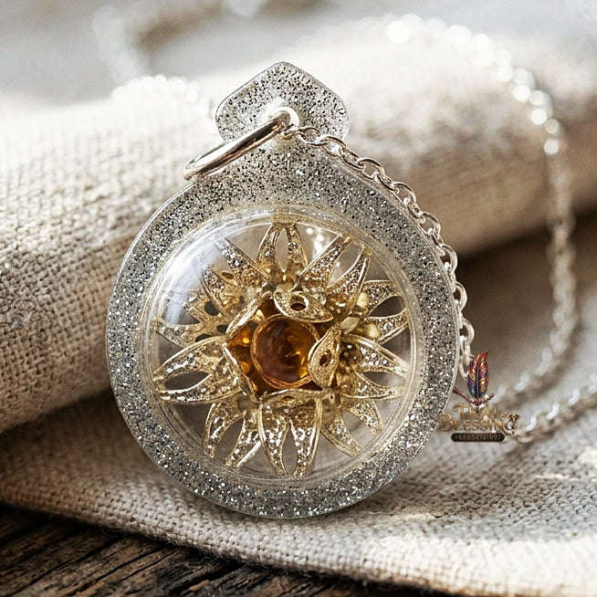 Authentic Thai Love Amulet "Dokmai Sane Silver Flower Pendant" by Archan Long Khem Mangkon (Attraction, Romance & Charm) Thai Blessing Co By RURUECHA