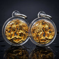 Authentic Thai Love Amulet "In Khoo Maha Saneh BE 2566" - Gold-Plated Sacred Chanuan Yantra Embracing Lovers Charm