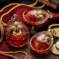 Authentic Thai Love Amulet "In Khu Saneh Mat Chit BE 2567" - Supreme Bell Brass Red Enamel & Rakha Lust Charm Oil Embracing Lovers