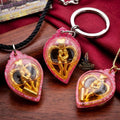 Authentic Thai Love Amulet "In Saneh Mat Chit BE 2557" - Supreme Gold-Plated Bronze & Charm Oil Heart-Bound Lovers Thai Blessing Co By RURUECHA