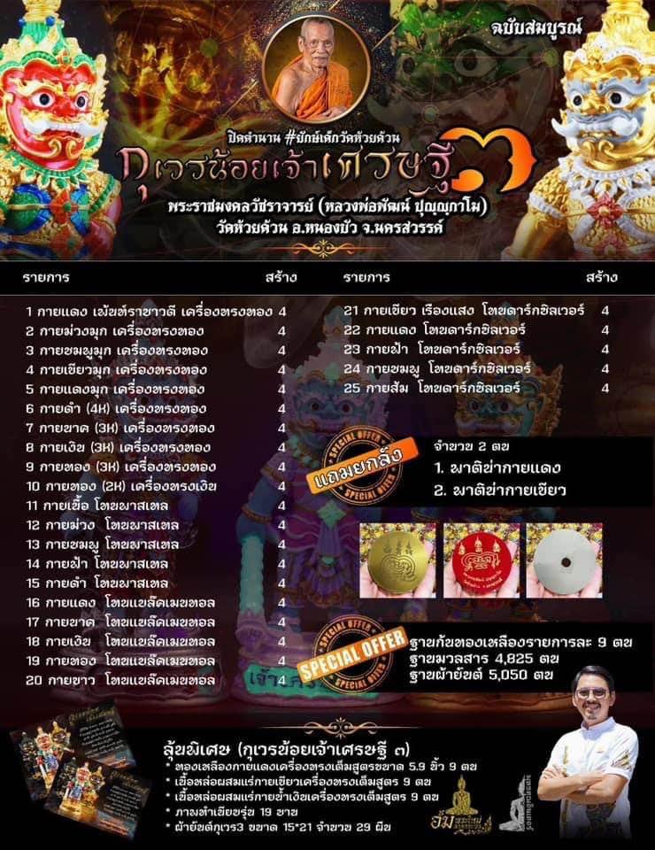 Thao Wessuwan Thai Lucky Charm for Prosperity and Good Fortune