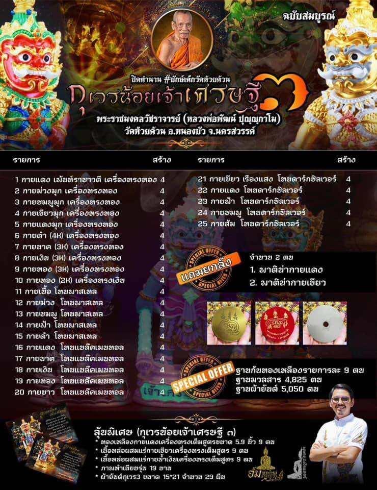 Thao Wessuwan Thai Lucky Charm for Prosperity and Good Fortune