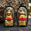 Authentic Thai Ngan Amulet "Phaya Ngan Pa Cha Da BE 2569" - Red-Eyed Gold-Plated Sacred Chanuan Metal & Patamang Lokiya Powder Talisman Thai Blessing Co By RURUECHA