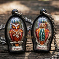 Authentic Thai Sacred Nok Theid Theud Owl Amulet (Chao Sap Rattikan) for Night Gambling Luck, Wealth Attraction & Business Trade