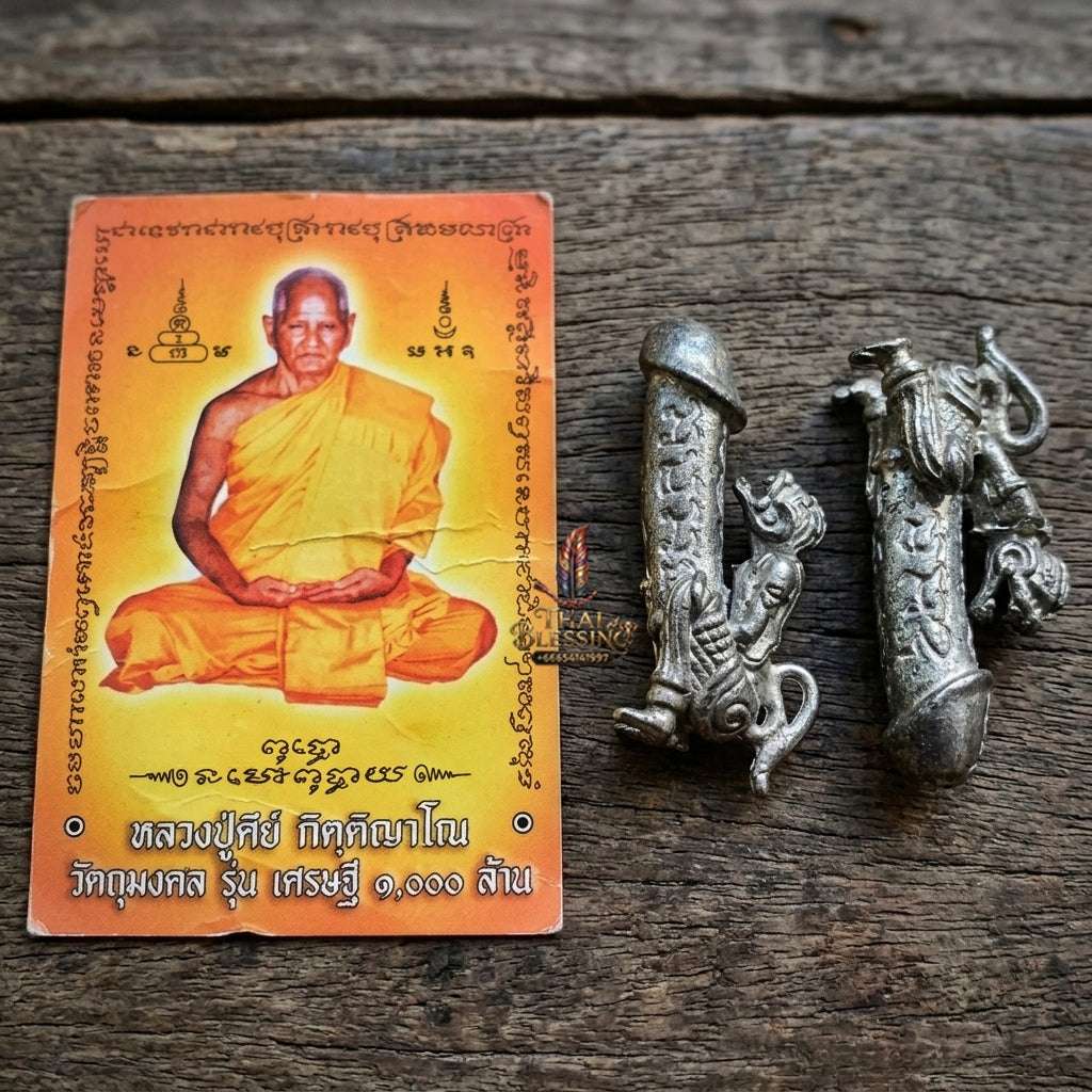 Authentic Thai Sacred Palad Khik Hanuman (Hanuman Riding Palad Khik Talisman) - Sacred Lead Metal Billionaire Edition for Ultimate Protection, Invulnerability, Metta Charm & Business Wealth