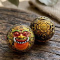 Authentic Thai Sacred Parot Kro Rahu Nuea Duang (Rahu Over Destiny Sacred Warning Bell) - Painted Bronze with Black Enamel for Destiny Elevation, Bad Luck Protection, Wealth & Universal Blessing