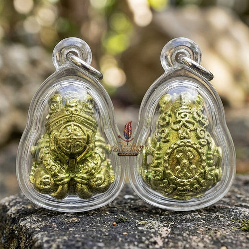 Authentic Thai Sacred Phaya Kop Kin Duan (Moon-Devouring Fortune Frog Talisman) for Wealth Luck, Gambling Fortune, Zodiac Clash Defense & Career Elevation
