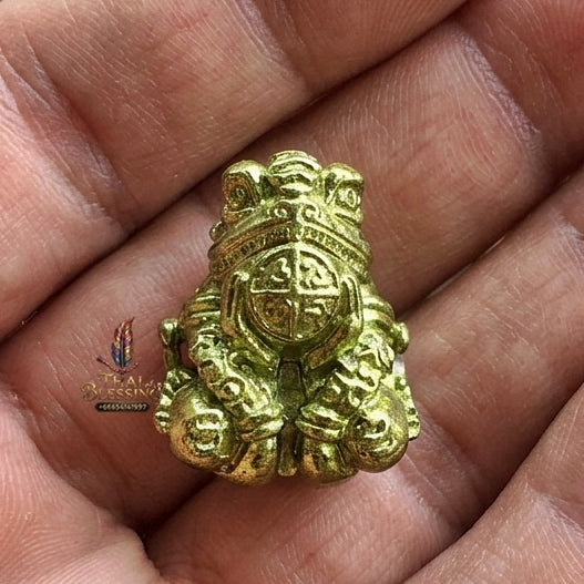 Authentic Thai Sacred Phaya Kop Kin Duan (Moon-Devouring Fortune Frog Talisman) for Wealth Luck, Gambling Fortune, Zodiac Clash Defense & Career Elevation