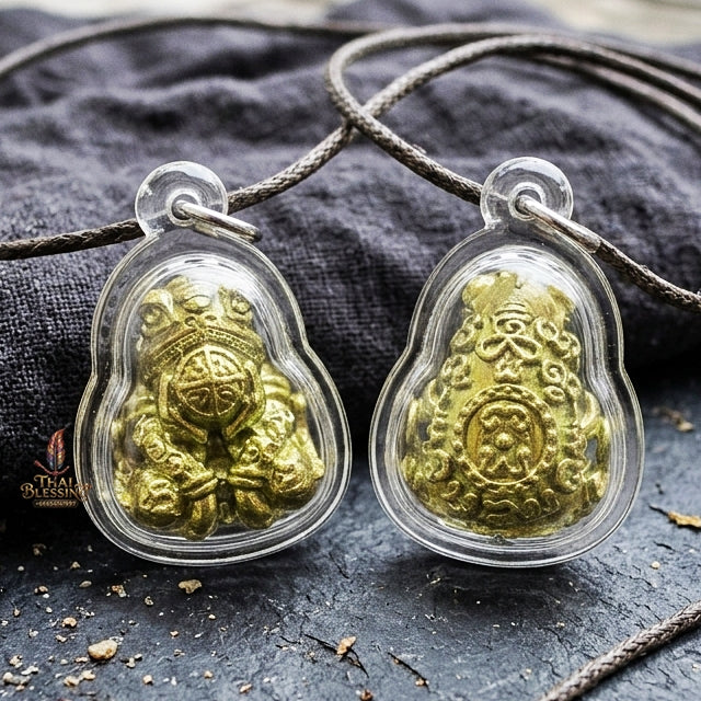 Authentic Thai Sacred Phaya Kop Kin Duan (Moon-Devouring Fortune Frog Talisman) for Wealth Luck, Gambling Fortune, Zodiac Clash Defense & Career Elevation