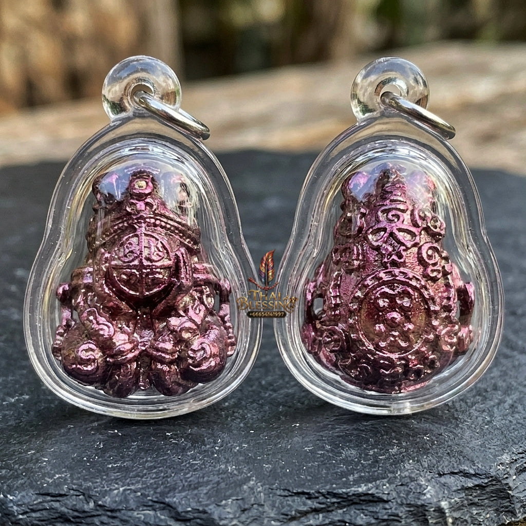 Authentic Thai Sacred Phaya Kop Kin Duan (Moon-Devouring Fortune Frog Talisman) for Wealth Luck, Gambling Fortune, Zodiac Clash Defense & Career Elevation