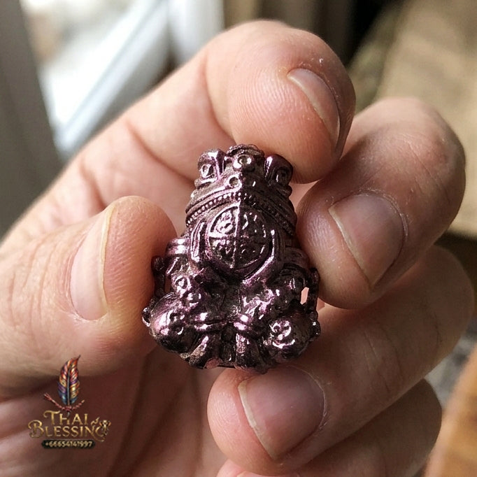 Authentic Thai Sacred Phaya Kop Kin Duan (Moon-Devouring Fortune Frog Talisman) for Wealth Luck, Gambling Fortune, Zodiac Clash Defense & Career Elevation