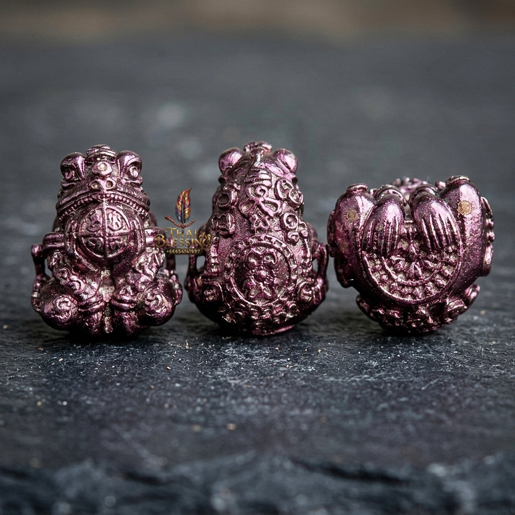 Authentic Thai Sacred Phaya Kop Kin Duan (Moon-Devouring Fortune Frog Talisman) for Wealth Luck, Gambling Fortune, Zodiac Clash Defense & Career Elevation
