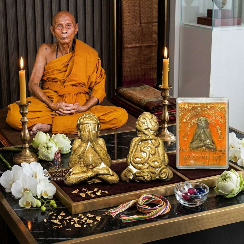 ✨ Authentic Thai "Phra Phakawambodi" (Phra Pidta) – Khan Long Hin (Bell Metal) Alloy (Luang Phor Pian 2004 Edition) Thai Blessing Co By RURUECHA