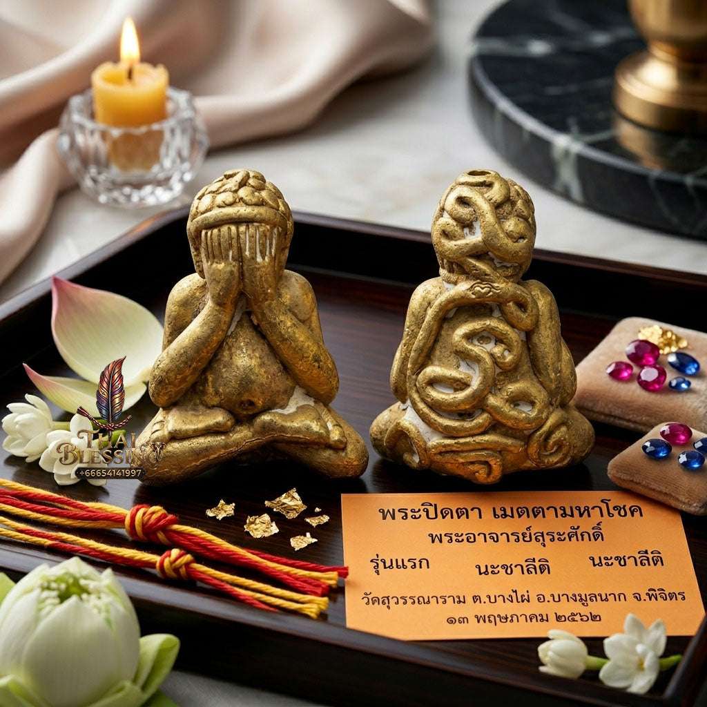 ✨ Authentic Thai "Phra Phakawambodi" (Phra Pidta) – Khan Long Hin (Bell Metal) Alloy (Luang Phor Pian 2004 Edition) Thai Blessing Co By RURUECHA