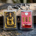 Authentic Thai Sacred Phrai Mae Thongkham Occult Metal Amulet  for Extreme Love Saneh, Wealth Fortune, Business Trade & Protection