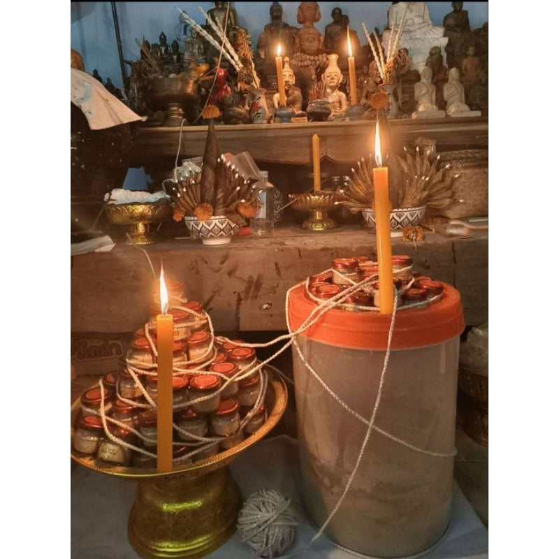 Authentic Thai Protection Amulet Powder for Love, Prosperity, and Magnet of Protection