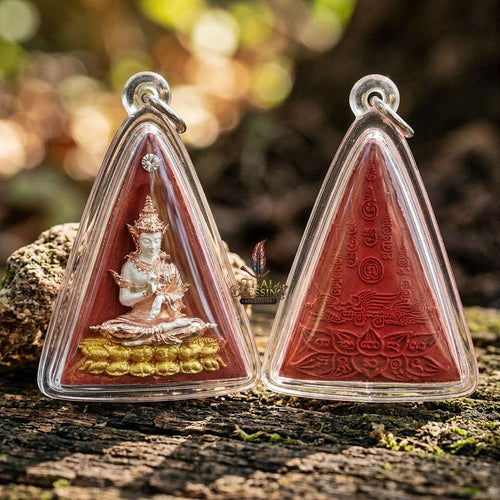 Authentic Thai Queen of Amulets "Phra Nang Phaya Phuttha Barami BE 2561" - Red Sacred Powder with 2K Emperor Buddha & Crystal Thai Blessing Co By RURUECHA
