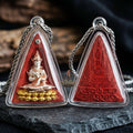 Authentic Thai Queen of Amulets "Phra Nang Phaya Phuttha Barami BE 2561" - Red Sacred Powder with 2K Emperor Buddha & Crystal