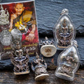 Authentic Thai Ruesi Amulet "Pho Pu Rue Si Mahachakraphat Nawa Koti BE 2559" - Nawa Loha Metal Casting Statue on Garuda with Silver Base Thai Blessing Co By RURUECHA