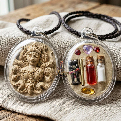 Authentic Thai Sacred Amulet "Nine-Tailed Fox Queen Spirit - In Koo & Sacred Charm Powder Edition 2025" by Hermit Reusi Det, Pachaa Rattanakosin Thai Blessing Co By RURUECHA