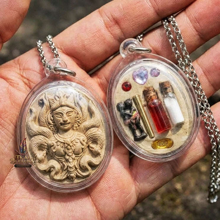 Authentic Thai Sacred Amulet "Nine-Tailed Fox Queen Spirit - In Koo & Sacred Charm Powder Edition 2025" by Hermit Reusi Det, Pachaa Rattanakosin Thai Blessing Co By RURUECHA