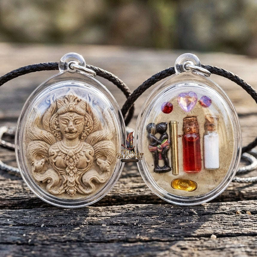 Authentic Thai Sacred Amulet "Nine-Tailed Fox Queen Spirit - In Koo & Sacred Charm Powder Edition 2025" by Hermit Reusi Det, Pachaa Rattanakosin Thai Blessing Co By RURUECHA