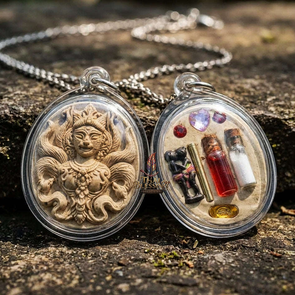 Authentic Thai Sacred Amulet "Nine-Tailed Fox Queen Spirit - In Koo & Sacred Charm Powder Edition 2025" by Hermit Reusi Det, Pachaa Rattanakosin Thai Blessing Co By RURUECHA